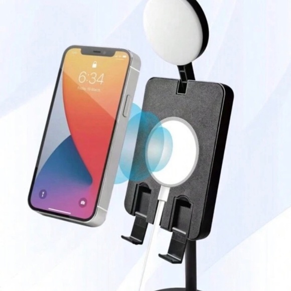 Merkury Innovations- Desktop Phone Stand with Light and Charger Dock - Picture 10 of 11